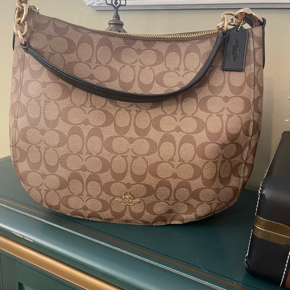 Coach Tan Signature Shoulder Bag